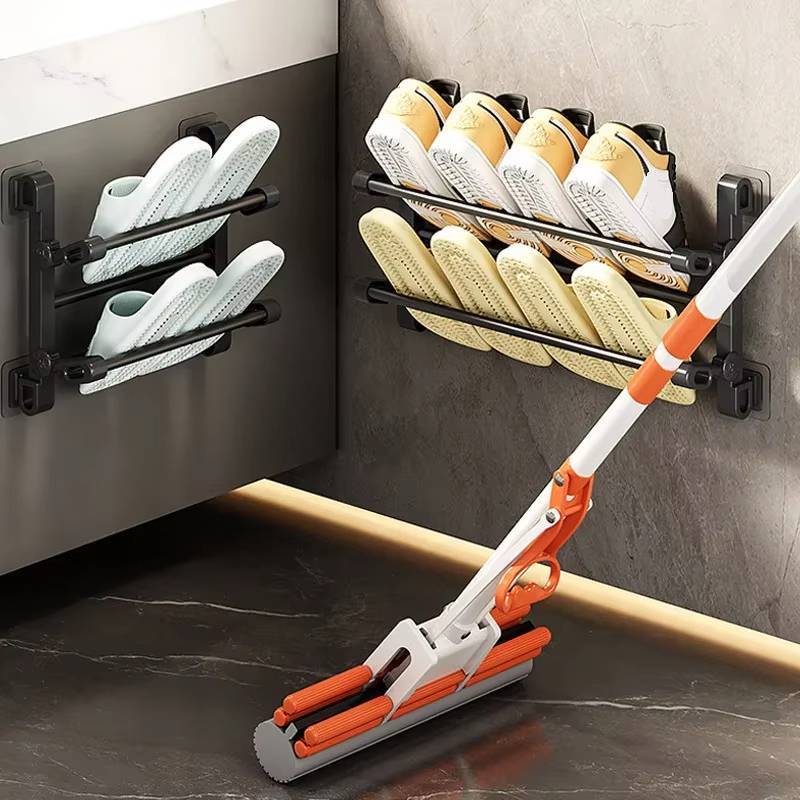 PNPIA- Giày treo tường đa chức năng Ra Thiết kế treo tường tiện lợi Khăn có thể gập lại bằng thép không gỉ Ra Thích hợp cho phòng tắm và nhà bếp.