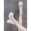 Bán Chạy Siêu Cao Gót 10CM Trắng Martin Boots Nữ Mùa Hè Mỏng Phong Cách Mới Dày Gót Thoáng Khí Giày Lưới