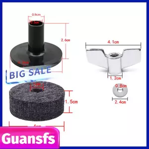 Guansfs Phụ kiện thay thế chũm chọe 18 chiếc Bộ trống đen Trống đứng Nỉ Nhạc cụ nỉ