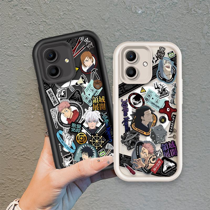 Ốp Lưng Cho OPPO A3X 4G 5G A3 NFC 4G 5G Phim Hoạt Hình Silicon Mềm Đáng Yêu Ốp lưng TPU Jujutsu Kaisen Anime Mắt Thiên Thần Chống Sốc Ốp Lưng
