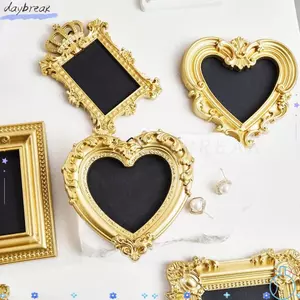 Khung ảnh Mini DAYBREAK, Khung ảnh cổ điển bằng nhựa treo, Khung trưng bày bộ nhớ trang trí công phu Baroque không có kính