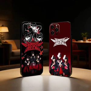 Ốp Điện Thoại Ban Nhạc B-Babymetal TP-1 Cho iPhone17,16,15,14,13,12 Plus, Vỏ Đen Silicon Mềm Max