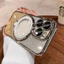 Ốp điện thoại có hỗ trợ Halimunan cho IPhone, 11, 12, 13, 14, 15 Pro Max, 14, 15 Plus, Vỏ mềm, sáng bóng, vỏ chống sốc có chân đế, bảo vệ camera