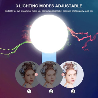 Có Thể Điều Chỉnh 3 Cấp Đèn Mini Selfie Vòng LED Lấp Đầy Ánh Sáng Kẹp Trên Điện Thoại Di Động Laptop Đèn Ringlight Chụp Ảnh Phụ Kiện Điện Thoại