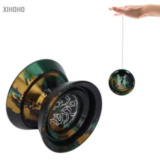 xihoho Yoyo Đồ chơi không phản hồi Hợp kim hình tròn chuyên nghiệp nâng cao dành cho đào tạo (Đen
