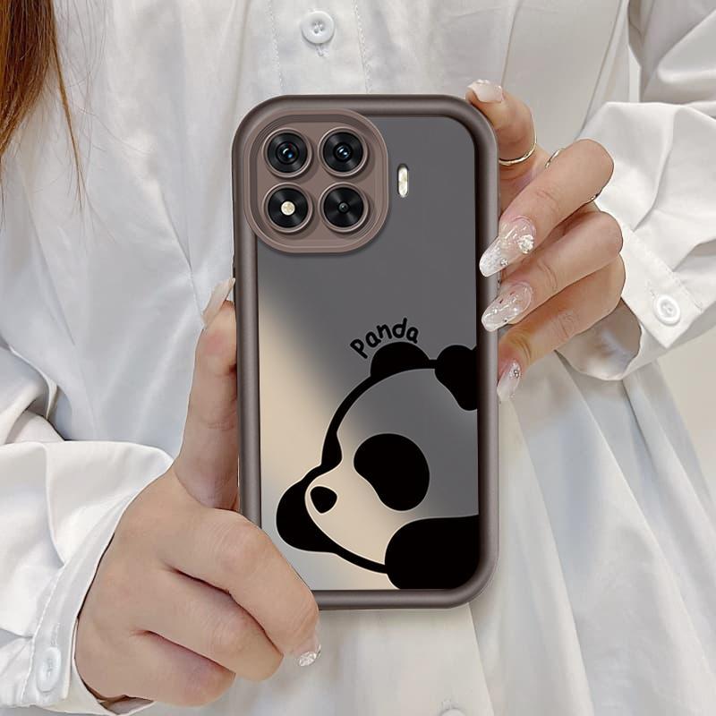 Ốp Lưng Cho Xiaomi 11T 13T 14T 15T Pro Hoạt Hình Silicon Mềm TPU Gấu Trúc Mắt Thiên Thần Vỏ Điện Thoại Chống Sốc