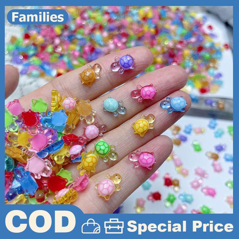 100 Chiếc Hoạt Hình 3D Dạ Quang Rùa DIY Dopamine Màu Mini Nhựa Động Vật Đêm Phát Sáng Thu Nhỏ Các Bức Tượng Nhỏ Trang Trí Vườn Cổ Tích