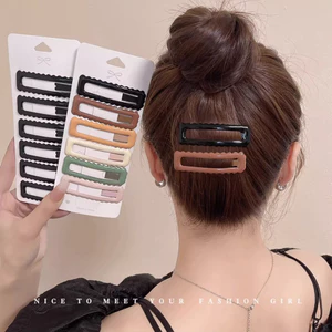 Bangs Gãy Kẹp Tóc Sóng Vuông BB Kẹp Tóc Sáng Bóng Đơn Giản