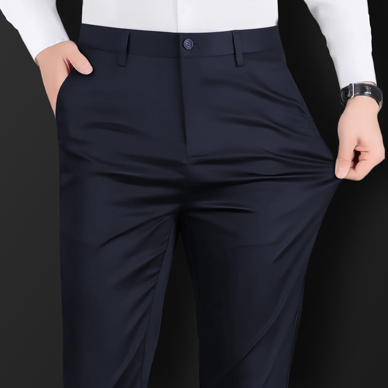 Quần nam công sở co giãn pha lụa, chống nhăn
