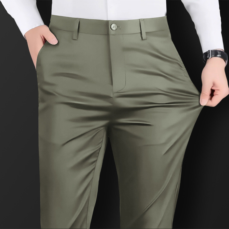 Quần nam công sở co giãn pha lụa, chống nhăn