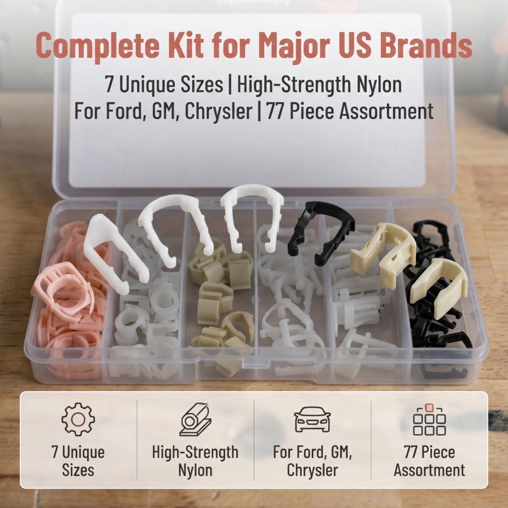 Bộ kẹp giữ dòng nhiên liệu nylon tái sử dụng, kẹp nhựa giữ ống nhiên liệu, dây buộc tự động, bảo trì ô tô