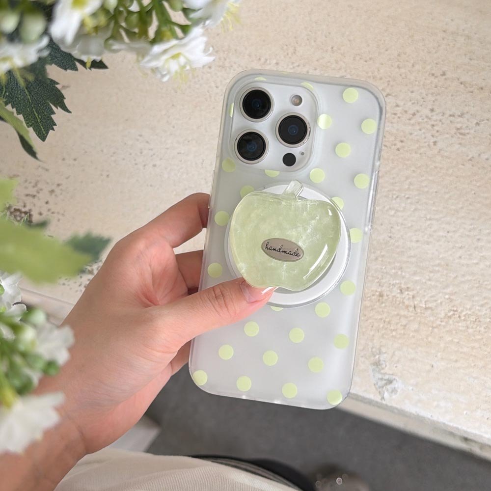 Ốp Lưng Cứng Tương Thích Với iPhone 13 14 14Pro 14ProMax 15 15Pro 15ProMax 16 16Pro 16ProMax 17 17Pro 17ProMax Ốp Nam Châm Họa Tiết Chấm Bi Xanh Mờ