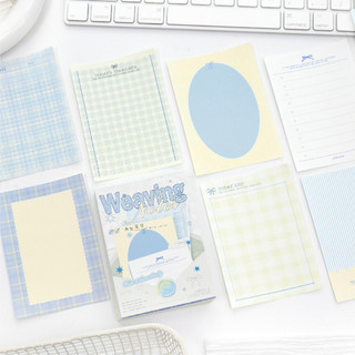 ENWEI 100 Chiếc [Zhiguang Notes Series] Giấy Dệt Giấy Viết Vôi Bãi Cỏ Chạng Vạng Oải Hương Cho Nhật Ký Sổ Lưu Niệm Cắt Dán Giấy Ghi Nhớ