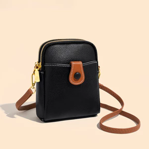 Túi Điện Thoại Di Động Da Bò Lớp Đầu Tiên Nữ Messenger Túi Nhỏ Đa Năng Ví Đựng Tiền Xu Phong Cách Mới
