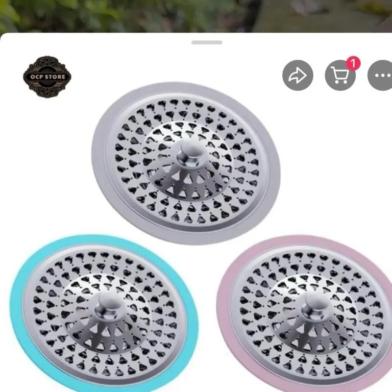 (Inox) Nắp đậy cống thoát sàn cao cấp,viền silicon đậy kín,Thoát nước nhanh Chống hôi chống côn trùnġ