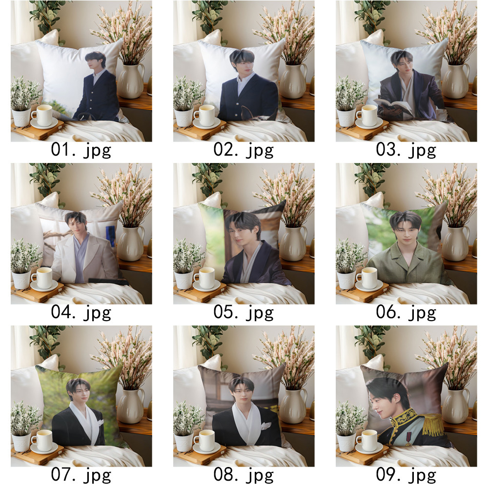 Vỏ gối Byeon Woo Seok, Vỏ gối in một mặt Perfect Crown, Trang trí ghế Sofa phòng khách Giáng sinh (Không có lõi)