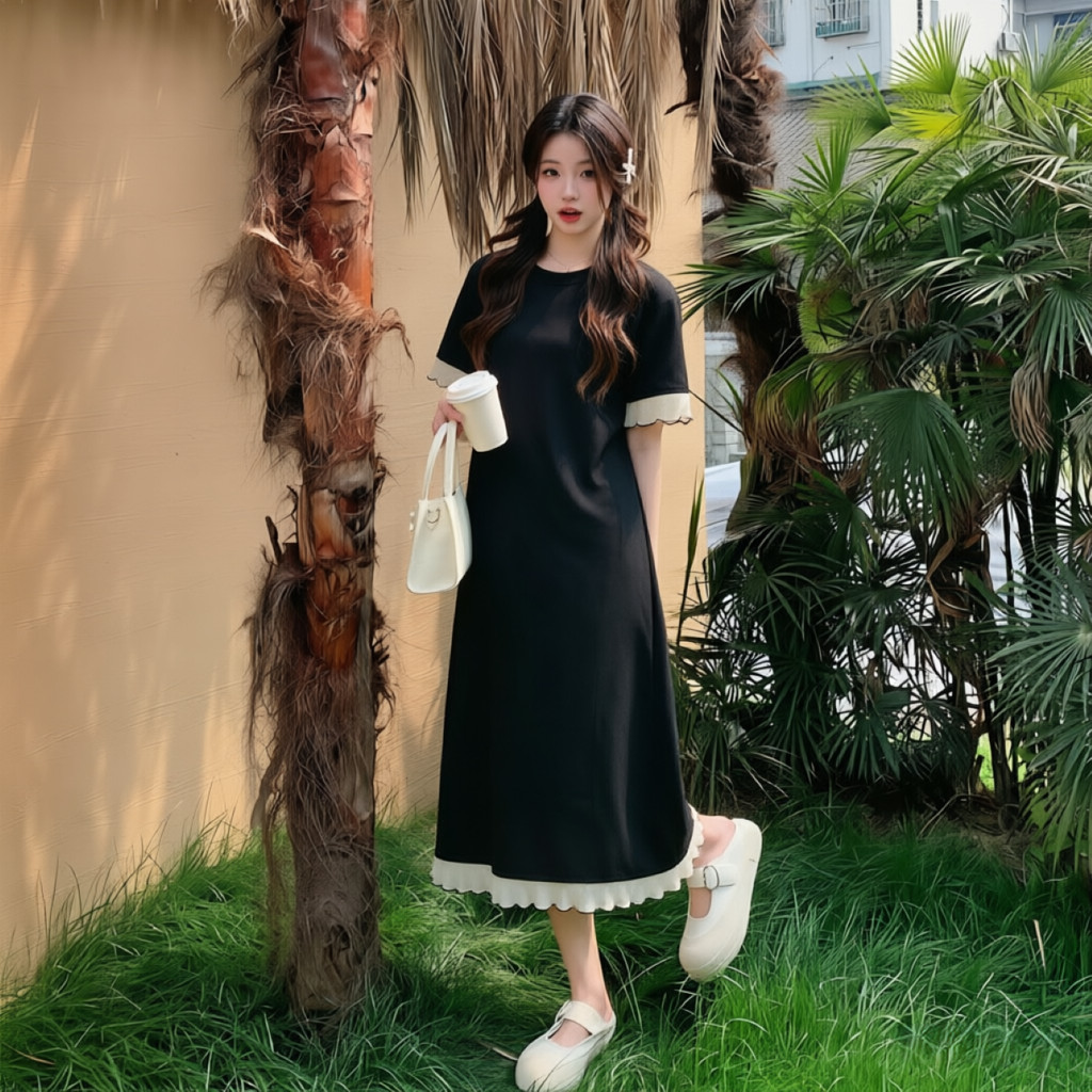 Váy bà bầu phong cách nhẹ nhàng, ôm dáng, phù hợp mùa hè