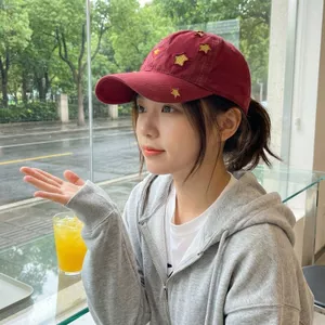 Mũ bóng chày thêu ngôi sao ba chiều chống nắng cho mùa xuân và mùa hè