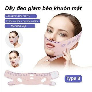 Dây nâng cơ mặt V Line Chin Dây đeo hai lớp Làm săn chắc mặt Giảm béo Shaper Mặt nạ chống chảy xệ