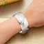 Vòng tay bạc cổ điển phong cách Bohemian chạm khắc hoa - Thời trang cho nữ