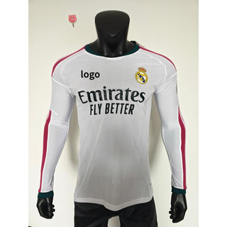 2026 – 27 Áo đấu phiên bản cầu thủ sân nhà Real Madrid (Dài tay) – Tùy chỉnh theo tên & số của bạn, Vải thoáng khí cao cấp, Có sẵn S – 3XL
