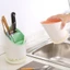 Ống đựng đũa muỗng nhựa PP có khay thoát nước, dễ dang vệ sinh, chống ẩm mốc