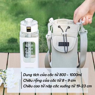 Túi đeo chai cách nhiệt Dây đeo có thể điều chỉnh Hộp đựng nước Đi bộ đường dài ngoài trời Vải Unisex