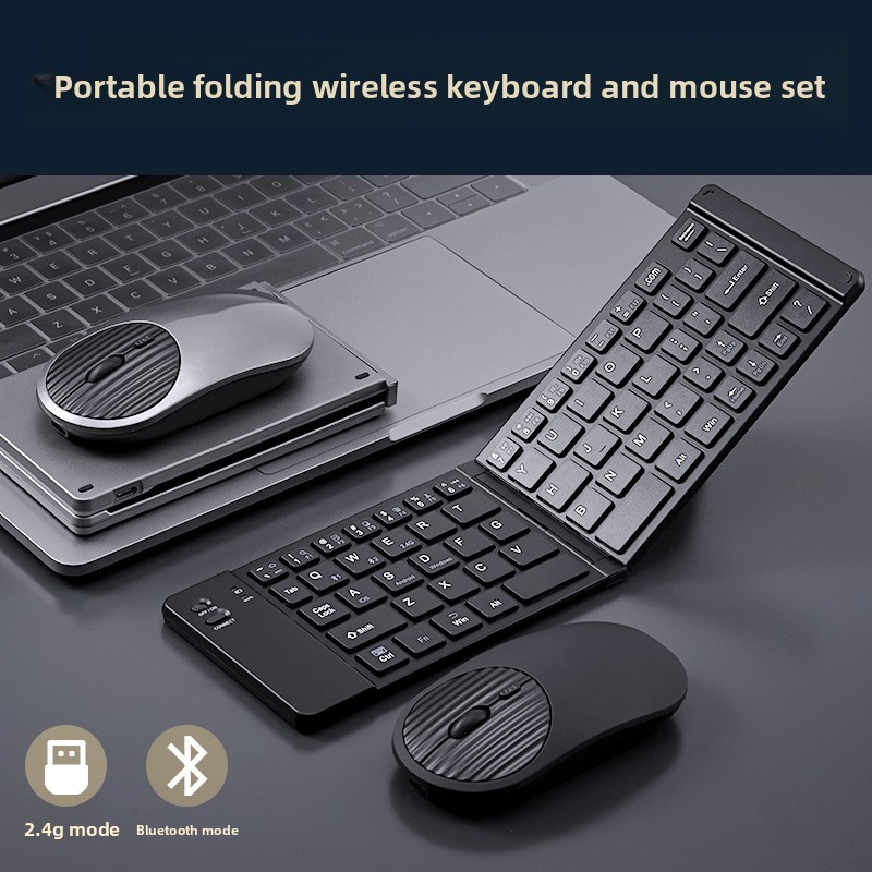Bộ chuột bàn phím có thể gập lại Bluetooth không dây di động