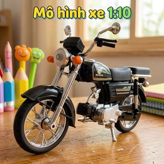 Honda JH70 Mẫu Xe Đạp 1 10 Cân Diecast Xe Máy Đồ Chơi Kim Loại Xe Tăng Cao Su Lốp Quà Tặng Trang Trí