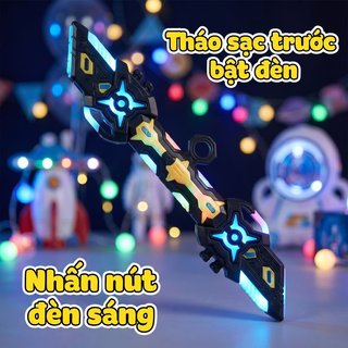 Ánh Sáng Sabre 2 Trong 1 7 Màu LED Đồ Chơi Đôi Lưỡi Kính Thiên Văn Quay Trẻ Em Thiếu Niên Cosplay Chống Đỡ
