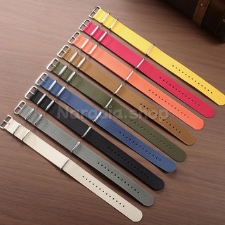 18 / 20 / 22mm Quân Sự Nylon Dây Đeo Đồng Hồ Thể Thao Một Vòng Vải Dây Đeo Đồng Hồ Nam Nữ Vòng Tay Thay Thế