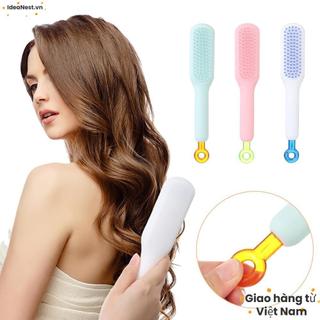 [COD] Lược có thể thu vào ma thuật IDEANEST, Lược chải tóc tự làm sạch ABS, Dụng cụ tạo kiểu tóc chống tĩnh điện làm mịn