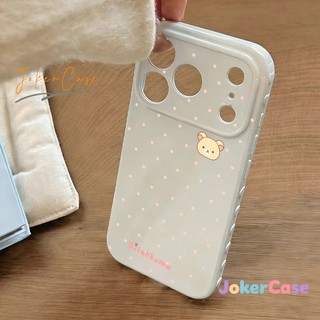 Ốp Lưng Cho IPhone 17 11 15 16 14 13 12 Pro Max air XR 16 7 15 14 8 Plus Vỏ gấu hoạt hình chấm bi đầy màu sắc