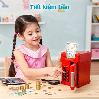 Hộp an toàn điện tử Mini ABS Khóa mật khẩu Tiền xu Lưu trữ trang sức Phòng đồ chơi trẻ em