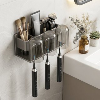 Giá đỡ bàn chải đánh răng treo tường Giá đỡ phòng tắm bằng nhôm Máy khoan miễn phí Chống rỉ sét 20Kg
