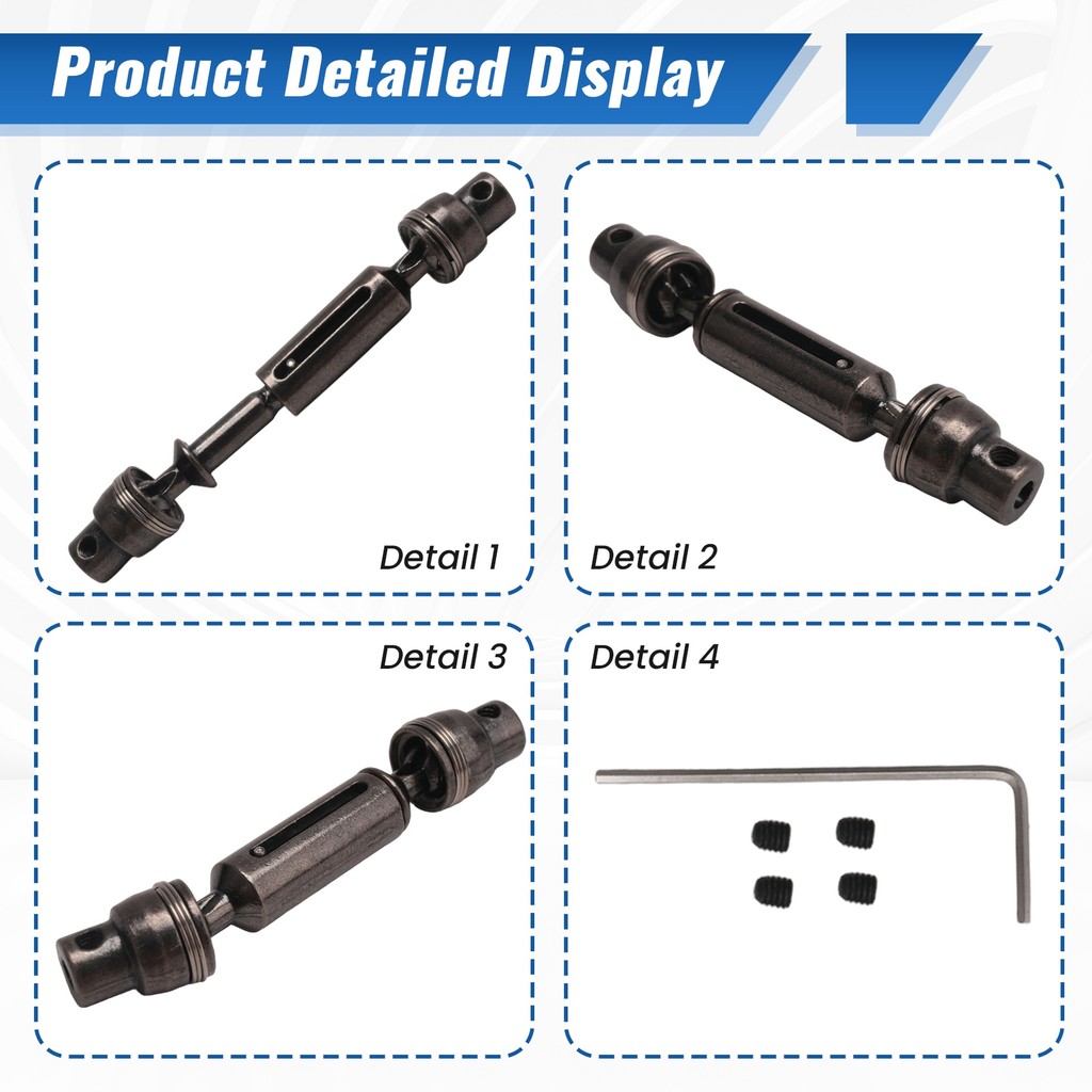 2 Chiếc Trục Truyền Động Kim Loại CVD Cho D12 C14 C24 B14 B36 B24 MN D90 MN99S MN-90 RC Xe Nâng Cấp Phần Phụ Kiện