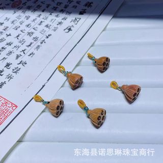 Gỗ Đào Hoa Sen Nhỏ Giọt Handmade - Phụ Kiện Vòng Tay Thời Trang 42GW