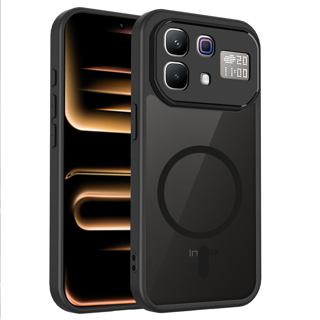 Ốp lưng Infinix Note 60 Pro 5G Vỏ thu hút từ tính màu đen mờ cho Infinix Note 60 Pro 5G Vỏ điện thoại