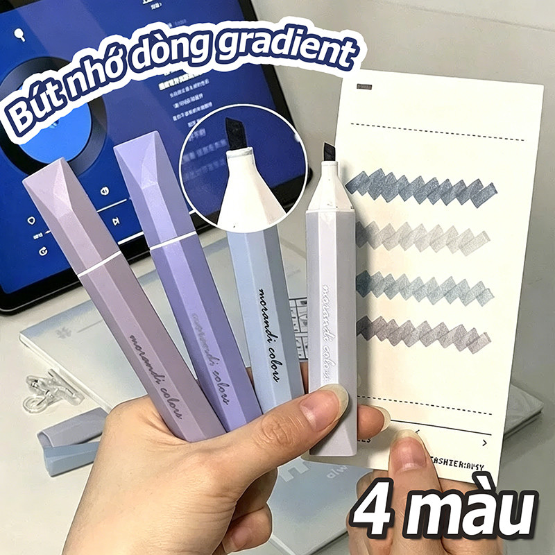 Bút highlight dạ quang pastel cute đánh dấu nhớ dòng marker học sinh văn phòng nhiều màu tiện lợi