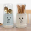 Ống đựng muỗng đũa chống bụi hoạ tiết mặt cười dễ thương 25x11cm FE120