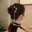 Kẹp tóc hoa hồng tua rua phong cách Trung Quốc, kẹp tóc ngọc trai hình chữ U, phụ kiện tạo kiểu búi tóc cao cấp