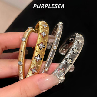 Vòng Tay Chải Rỗng Zircon Bốn Lá Vòng Tay Cỏ Ba Lá Cho Người Phụ Nữ Nhẹ Sang Trọng Cao Cấp Phong Cách Cung Điện Cổ Điển Tinh Tế Thủ Công Mở Vòng Tay Có Thể Điều Chỉnh