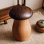 Sáng Tạo Thiết Thực Gỗ Chắc Chắn Tăm Giá Đỡ, Hộp Tăm Gia Đình, Đen Quả óc Chó Gỗ Sồi Khâu Đôi Bằng Gỗ Dễ Thương Nấm Tăm Lọ