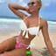 Dễ Thương Bikini Ảnh Backless Hoa Siêu Cổ Tích Gợi Cảm Màu Trơn Bikini Đồ Bơi Eo Áo Bơi Lớn Cốc