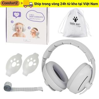 Tai nghe khử tiếng ồn 2 trong 1 cho bé COMFORTZ, điều chỉnh, bền, cải thiện giảm ồn khi ngủ