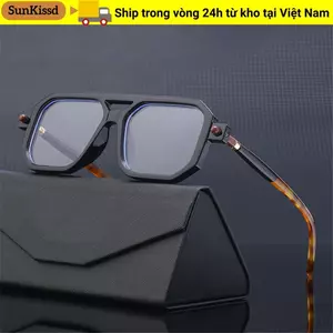 Kính mắt thời trang cầu đôi SUNKISSD UV 400 Da báo Nam