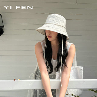 YIFEN Chấm Bi Chống Nắng Xô Mũ Mùa Hè Nữ Rộng Viền Sâu Xô Che Nắng Nhỏ Mũ Chống Nắng