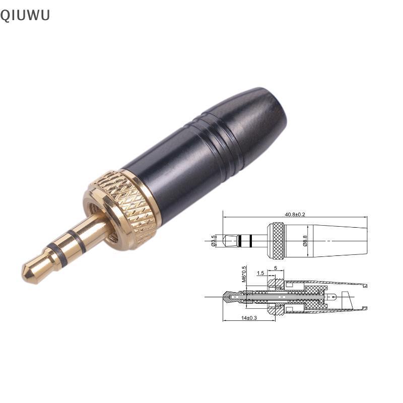 QIUWU Bộ phận thay thế dây cắm âm thanh 3,5 mm đa năng M6 cho UWP-D21 UWP-D22 Qui cài đặt để truyền âm thanh.