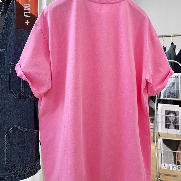 [Khuyến mãi trong thời gian có hạn] Áo thun ngắn tay in hình Niche Design Sense Street Wear dành cho nữ mùa hè dáng rộng phong cách lười biếng All-Ma