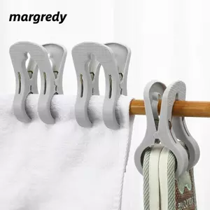 Kẹp sấy quần áo MARGREDY, Kẹp khăn chống gió bằng nhựa, Phụ kiện giặt ủi Kích thước lớn Đa năng Chống gió Giá đỡ cố định Quần áo